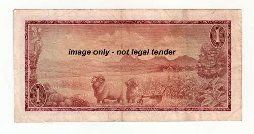 1967 South Africa Reserve Bank One Rand Note. T W de Jongh. Replacement Note.