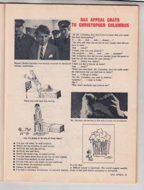 1967 SAX APPEAL. UCT Rag Committee Magazine. 80 pages.
