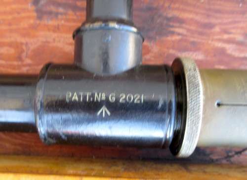 Vintage W Ottway and Co Gun Sight Telescope Pat No 2021 Serial 553. WW1. Original Case. Sell as is.