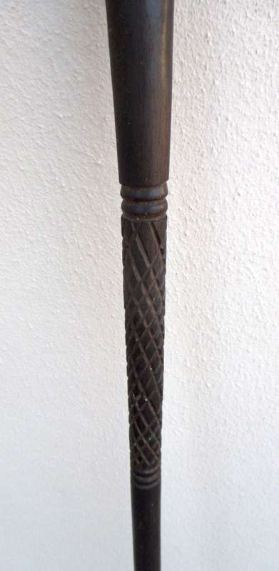 Hand Carved Wooden Walking Stick. Two Toned with Carved Pattern 900mm long.