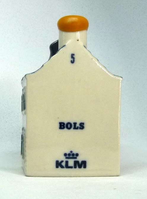 Vintage KLM Blue Delft Dutch Houses.  BOLS Amsterdam Miniature Porcelain House #5