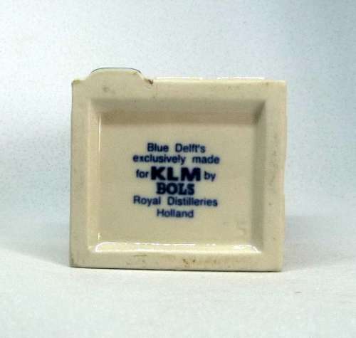 Vintage KLM Blue Delft Dutch Houses.  BOLS Amsterdam Miniature Porcelain House #5