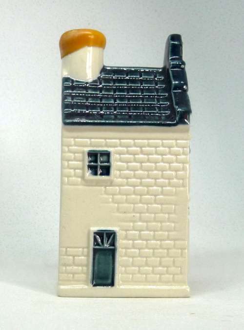 Vintage KLM Blue Delft Dutch Houses.  BOLS Amsterdam Miniature Porcelain House #17