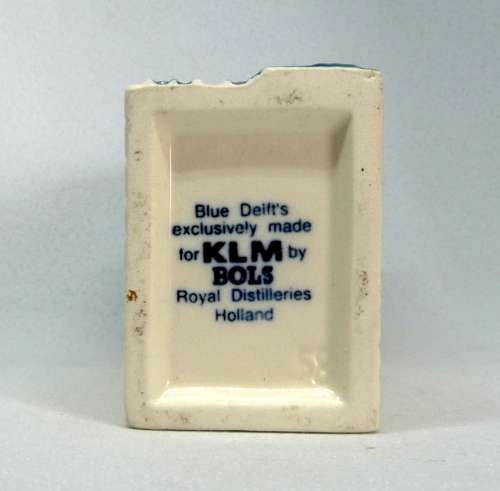 Vintage KLM Blue Delft Dutch Houses.  BOLS Amsterdam Miniature Porcelain House #58