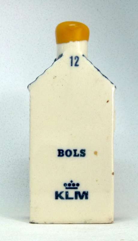Vintage KLM Blue Delft Dutch Houses.  BOLS Amsterdam Miniature Porcelain House #12