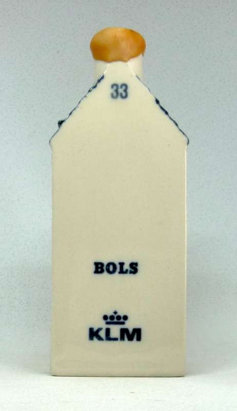 Vintage KLM Blue Delft Dutch Houses.  BOLS Amsterdam Miniature Porcelain House #33