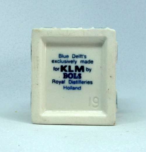 Vintage KLM Blue Delft Dutch Houses. BOLS Amsterdam Miniature Porcelain House #19