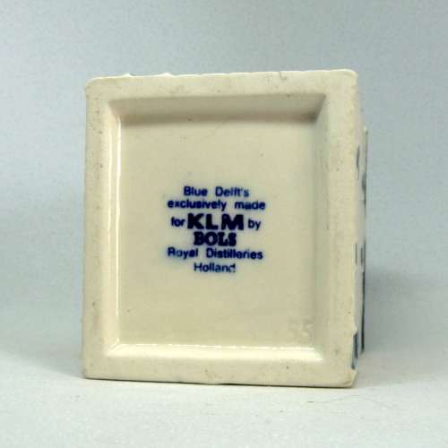 Vintage KLM Blue Delft Dutch Houses. BOLS Amsterdam Miniature Porcelain House #55