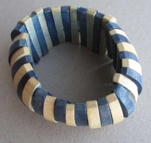 Large Vintage Wood Bangle. Statement item.