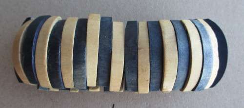 Large Vintage Wood Bangle. Statement item.