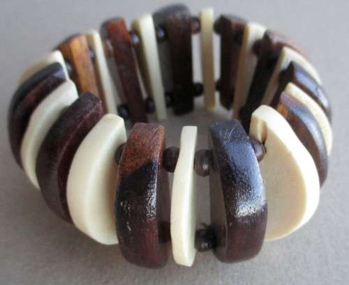 Vintage Large Wooden Bracelet.