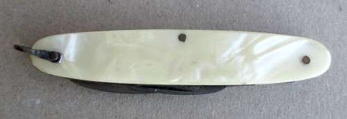 Vintage Mother of Pearl Pocket Knife Made In Italy 2 Function