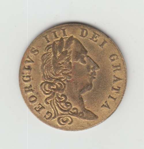 GEORGE III MEMORY OF THE GOOD OLD DAYS 1797 Spade Guinea Brass Token - 26mm