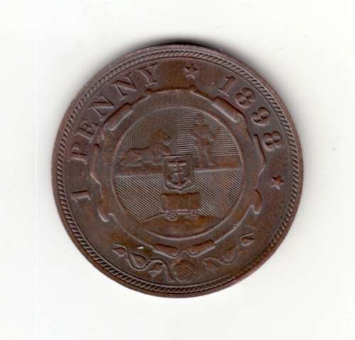 1898 ZAR Paul Kruger Bronze One Penny