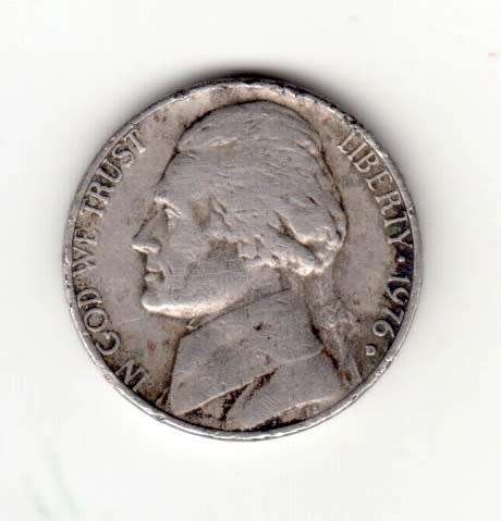 1976 US Jefferson Five cents