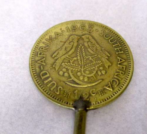 Very Unique South Africa One Cent Sugar Spoon