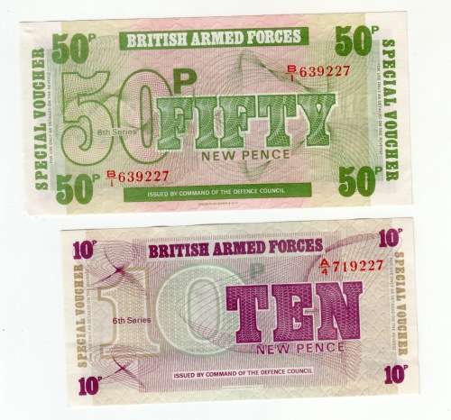 Two British Armed Forces Notes