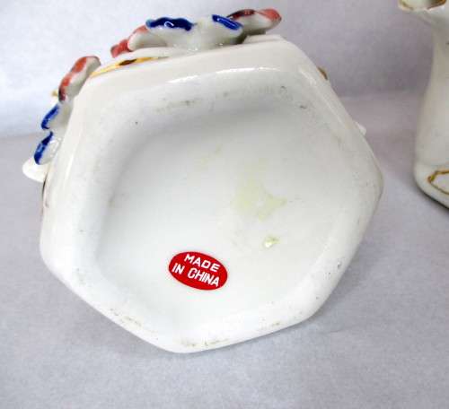 Lovely Delicate Porcelain Ribbon Milk Jug and Sugar Bowl. Made in China