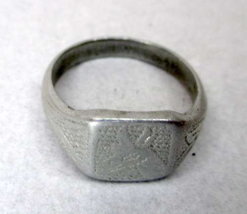Unique One of a Kind Hand Engraved Men`s Ring. Springbok Emblem. Size 10.5 or T. Metal Unknown.