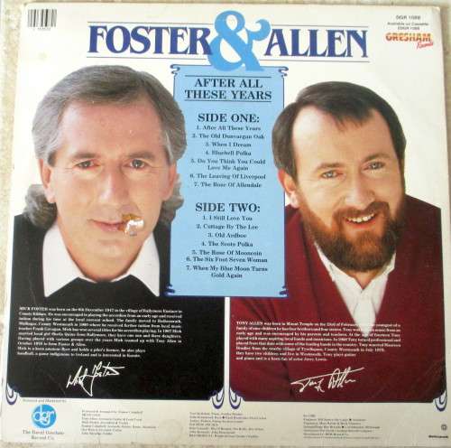 Foster and Allen, After all these years. 14 tracks. Good Condition.