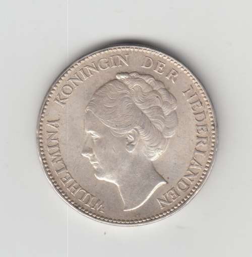 1940 Netherlands Wilhelmina I Silver Gulden