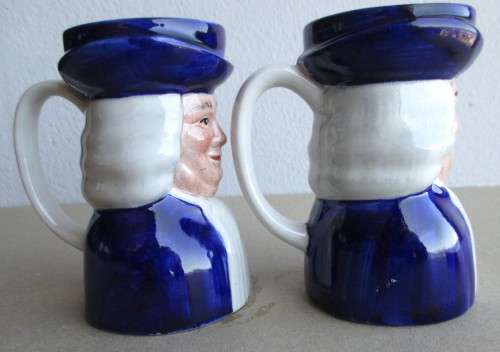 Set of Quaker Oats CHARACTER MUG JUG Woods and Son Pottery Ralph Enoch 9cm tall
