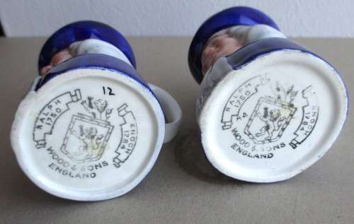 Set of Quaker Oats CHARACTER MUG JUG Woods and Son Pottery Ralph Enoch 9cm tall