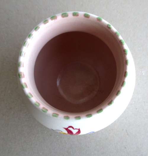 Poole Pottery 1940`s Floral Vase - Early Poole Pottery. 80mm high.
