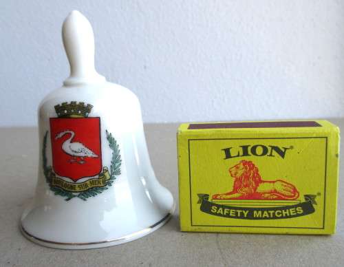 Vintage very fine Porcelain,Grafton China, Porcelain Bell Boulogne sur mer. No bell. 90mm high.