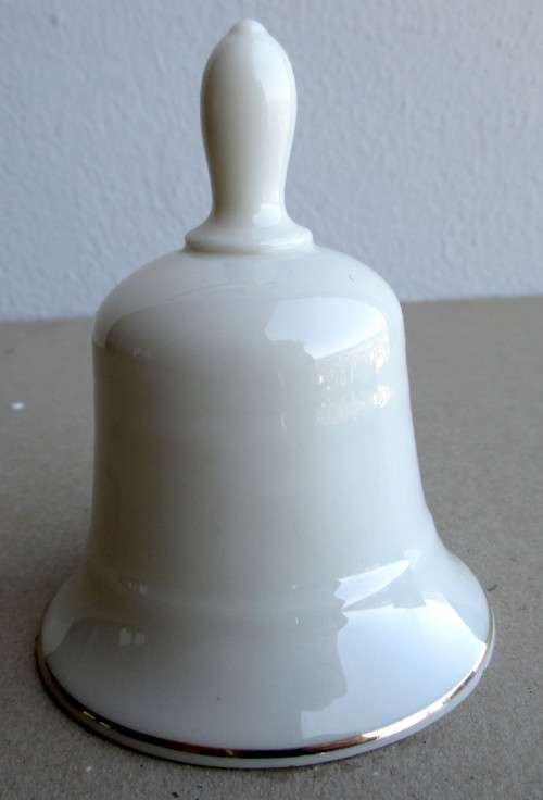 Vintage very fine Porcelain,Grafton China, Porcelain Bell Boulogne sur mer. No bell. 90mm high.