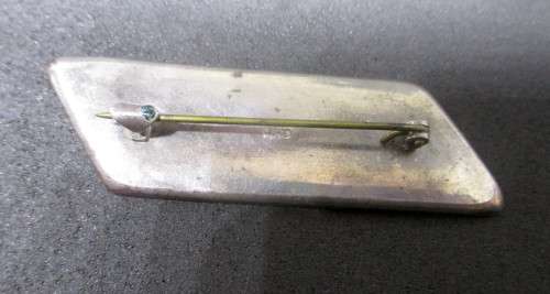 Lovely Vintage Silver enamel Brooch, Flower Bar. 10g, 55x18mm.