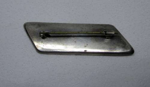 Lovely Vintage Silver enamel Brooch, Flower Bar. 10g, 55x18mm.