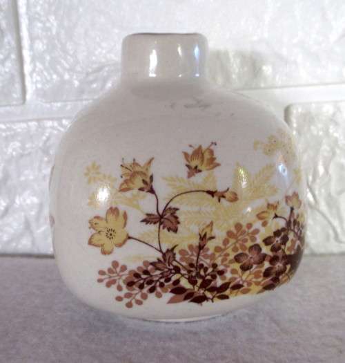 Small Ceramic Hand painted One Bud Vase.  80mm high.