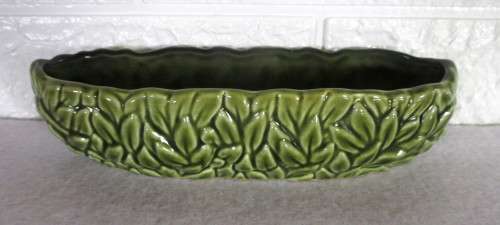 Vintage Dark Green Porcelain Planter. Made in England. 200x50mm. Spotless