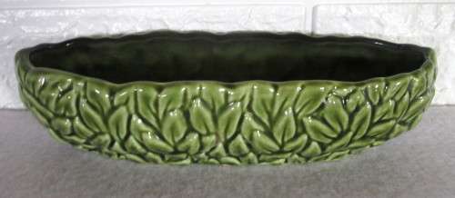 Vintage Dark Green Porcelain Planter. Made in England. 200x50mm. Spotless