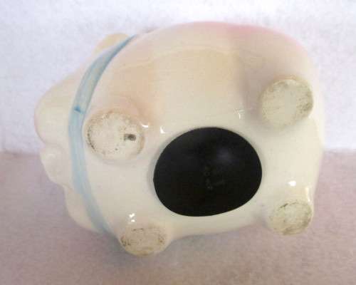 Vintage Cute Ceramic Pink Piggy Bank. 120mm high.