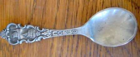 Vintage Pewter Norwegian Norge Viking, Tinn H.S Souvenir Spoon, Monogrammed. Collectors Item. 15cm.