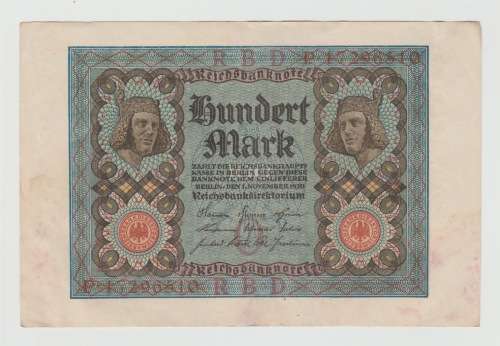 GERMANY BANKNOTE 100 mark , 1920 year