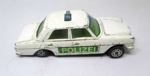 CORGI MERCEDES BENZ 240D  POLIZEI CAR White Die-cast. Well played, as per photo.