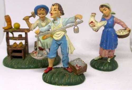 Vintage Montecatini Italian Figurine Lot No3, numbered. - Made In Italy RARE, 7,5cm.