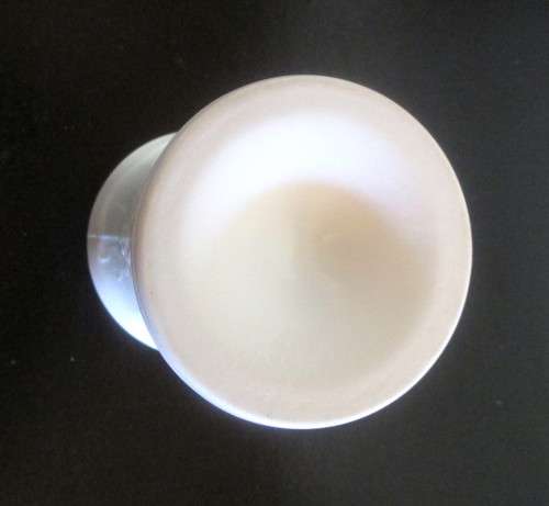 Vintage MilkGlass Chalice with Detailed Vine Pattern & Grapes. Gorgeous. 135mm high.