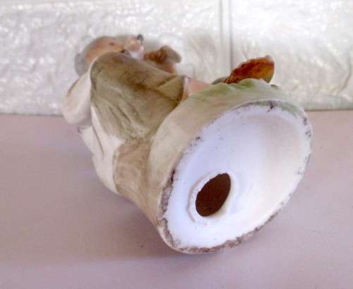 Lovely Vintage Unglazed Porcelain Figurine. 140mmhigh.