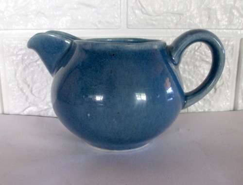 Vintage Bubblegum blue Ceramic Mild Jug, 75mm high.