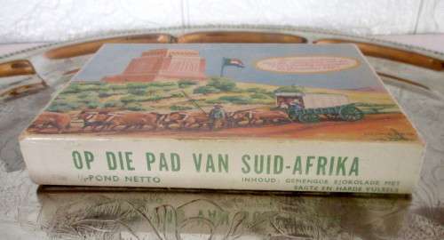 1949 Inuaguration of The Voortrekker Monument, silver plated Tray and chocolate box. RARE. As photo.