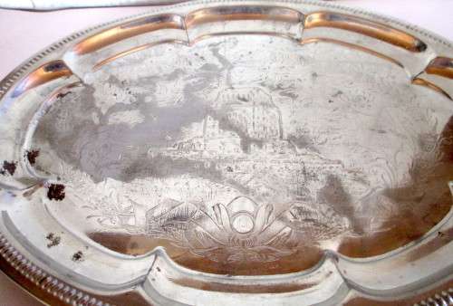 1949 Inuaguration of The Voortrekker Monument, silver plated Tray and chocolate box. RARE. As photo.