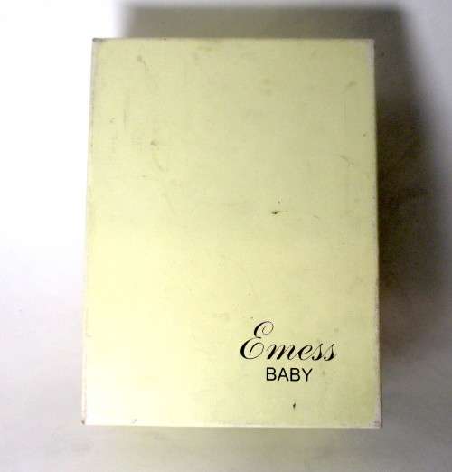 Vintage Silver plate Emess Baby Feeding set, in original box. Lovely patina.