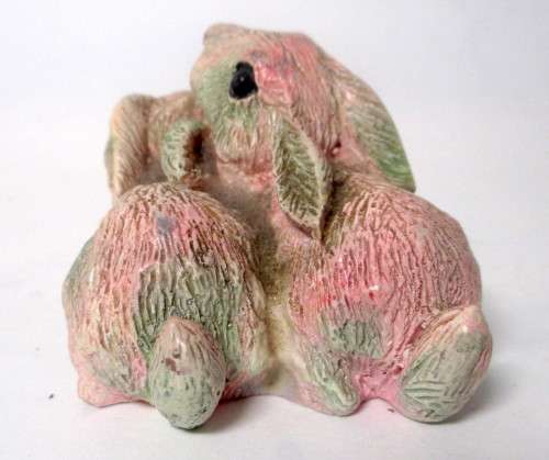 Pair of Cute Resin Bunnies. 50 x 45 mm