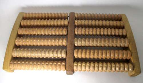 Wooden Dual Roller Foot Massager. 270mm x 150mm.