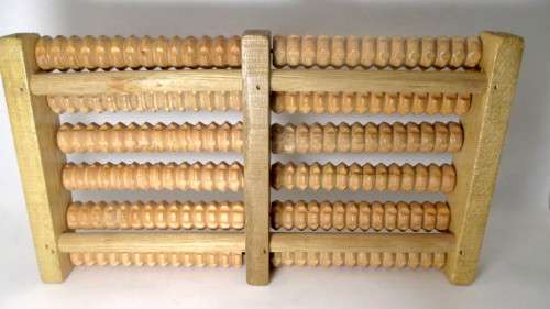 Wooden Dual Roller Foot Massager. 270mm x 150mm.