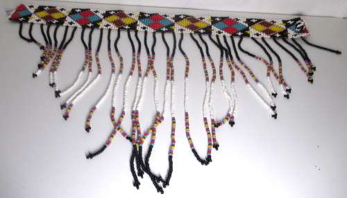 Vintage African Zulu beaded choker necklace. Vibrant colors. Choker 320mm.